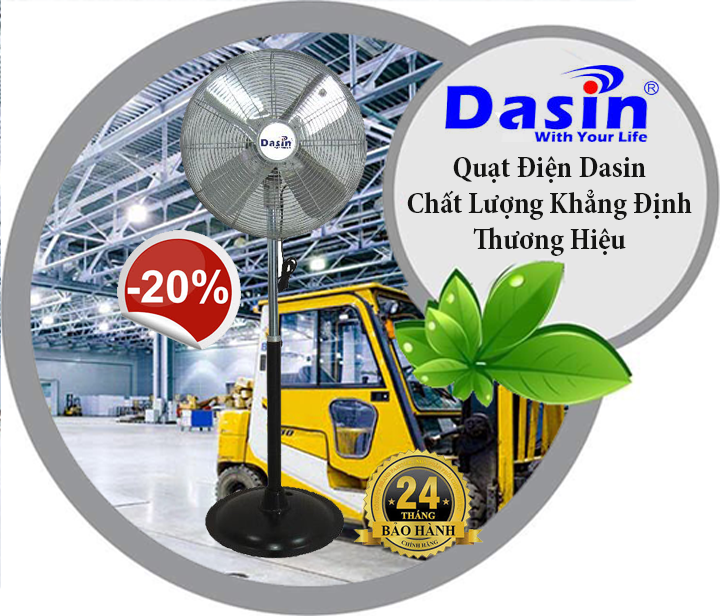 quạt đứng công nghiệp dasin lưu lượng gió lớn