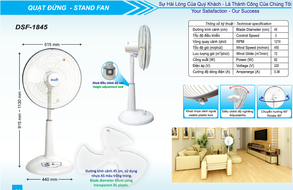 quat đứng dân dụng chất luợng cao